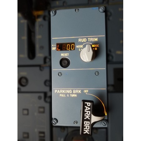 Rudder trim & Parking brake panel