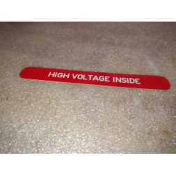 Sticker high voltage after overhead