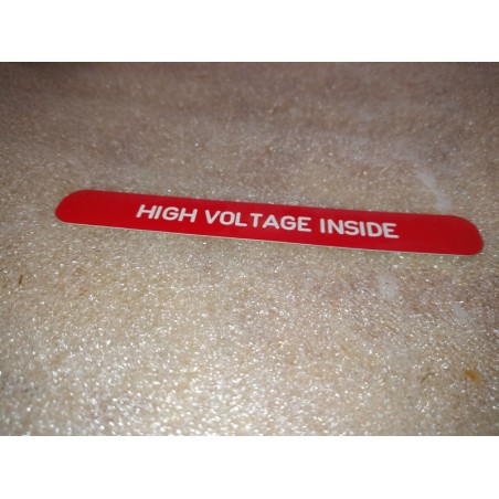 Sticker high voltage after overhead