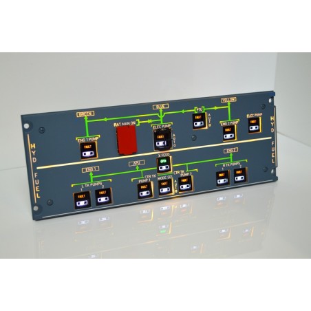 Panel HYD/FUEL A320 Plug'n'Play-Homecockpits.fr-Simulateurs de vol