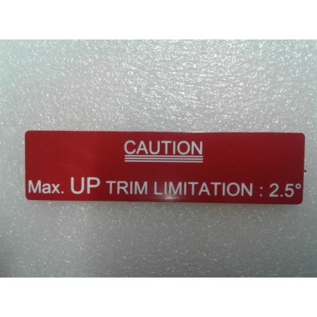 Plaque caution throttle