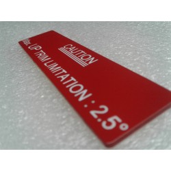 Plaque caution throttle 2